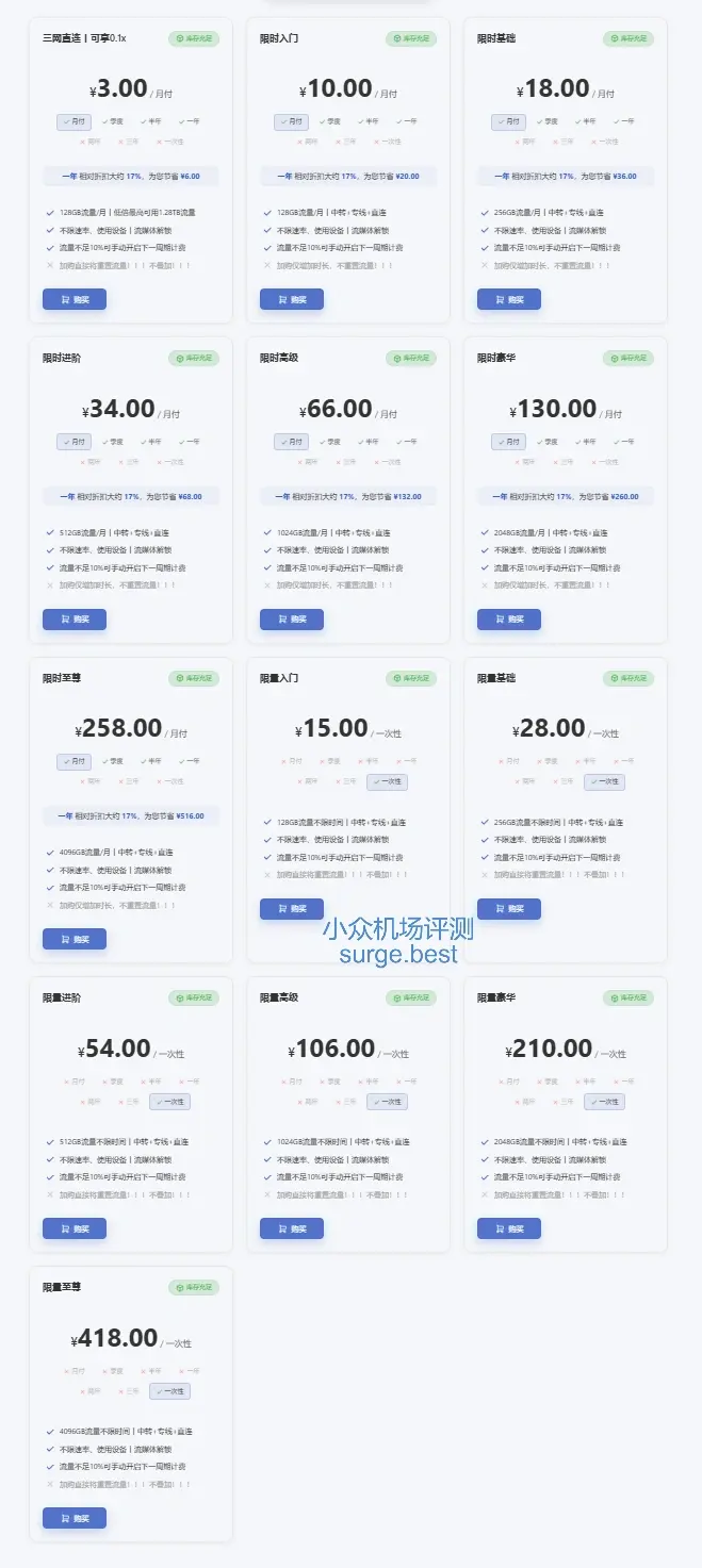 ShanHai VPN Prices 山海机场订阅价格 ShanHai VPN Prices 山海机场订阅价格